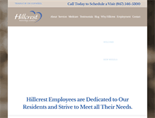 Tablet Screenshot of hillcrestcares.com